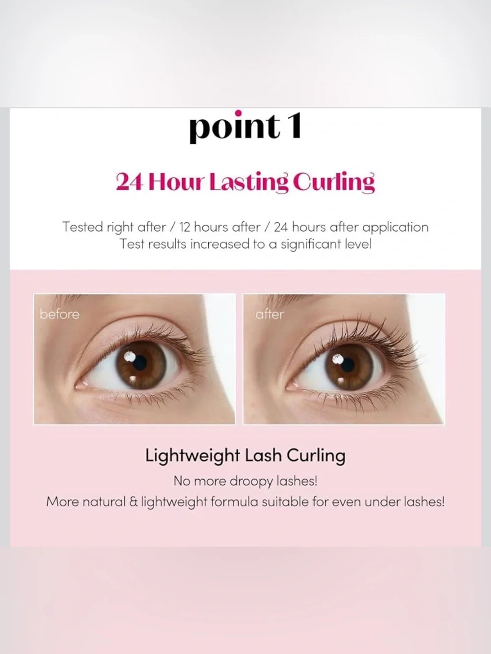 ETUDE Curl Fix Mascara, Lash Strong Curl Up/Waterproof/Light-Weight in Black